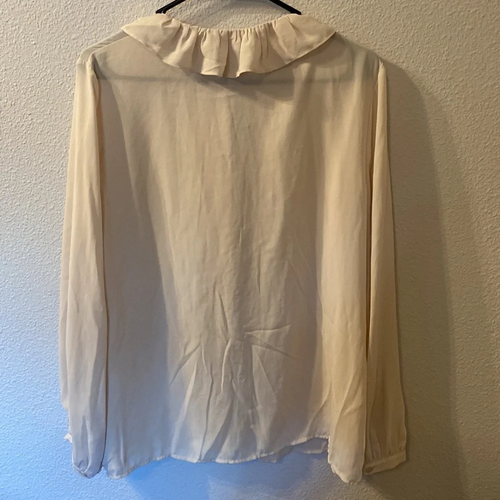 NWT Nili Lotan ruffle blouse size large - Picture 4 of 4